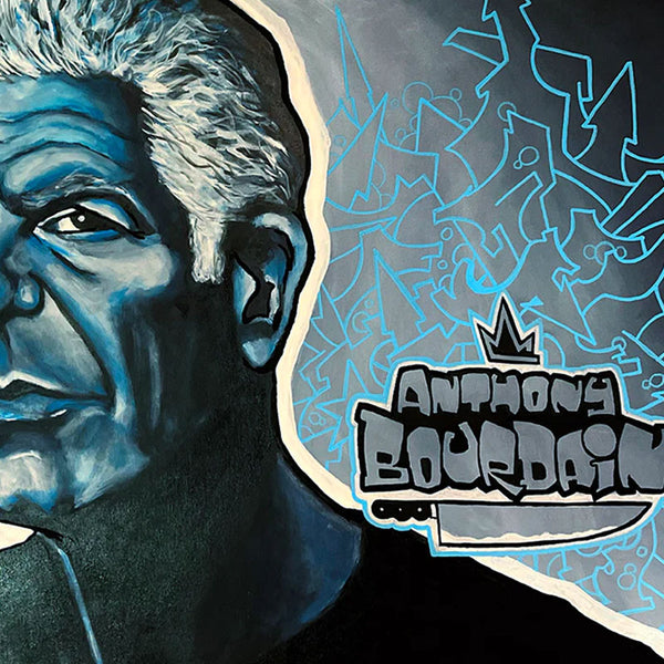 An Anthony Bourdain Wall Art masterpiece to decorate spaces