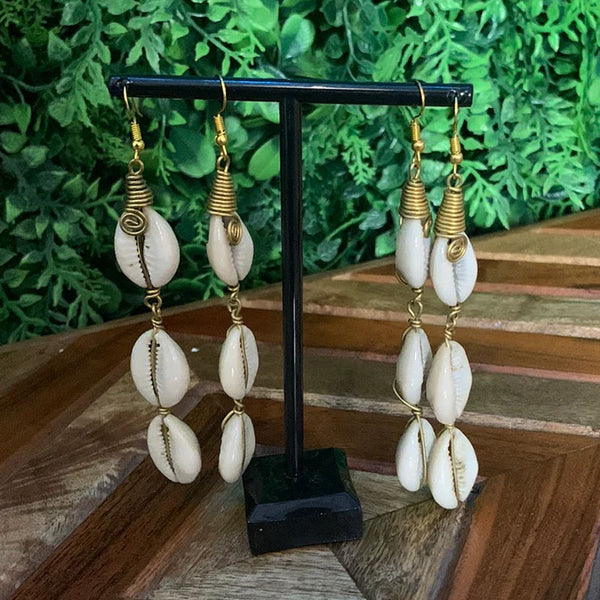 It is a vibe with amazing cowrie earrings