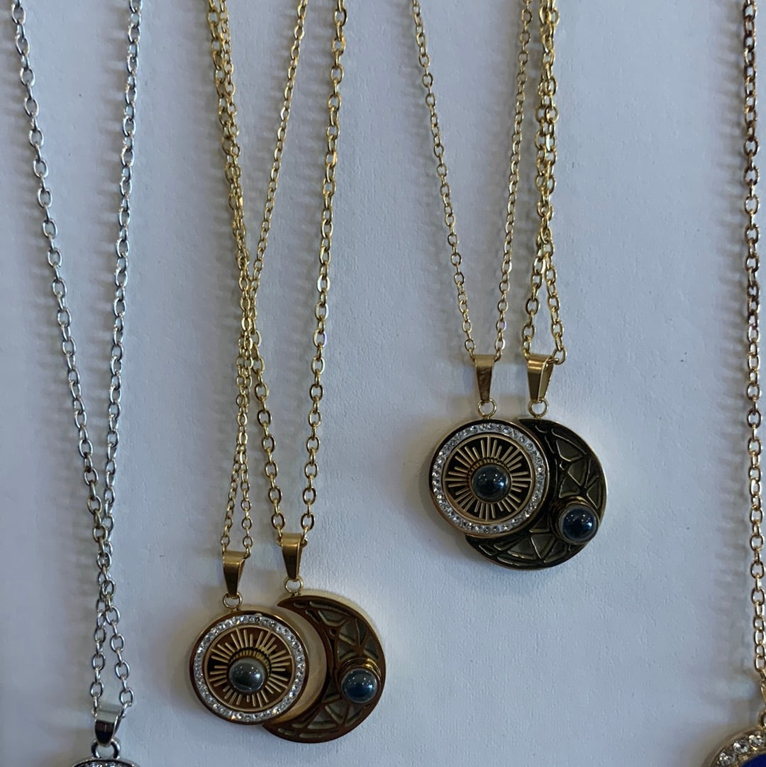 Eternal Harmony Sun & Moon Friendship Necklace - Unisex Twin Charm Jewelry