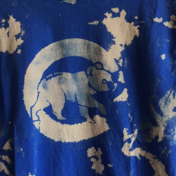 Blue| Chicago Cubs T-shirt Bleach Art Design