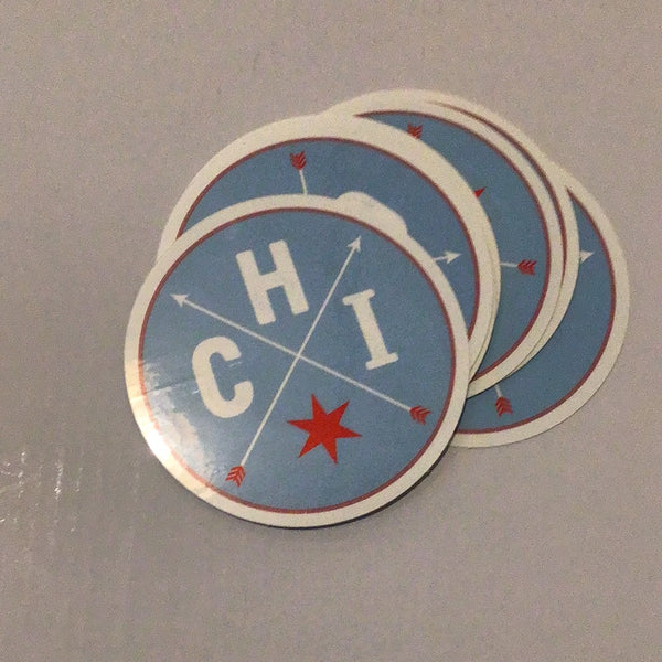 “CHI” Chicago themed sticker
