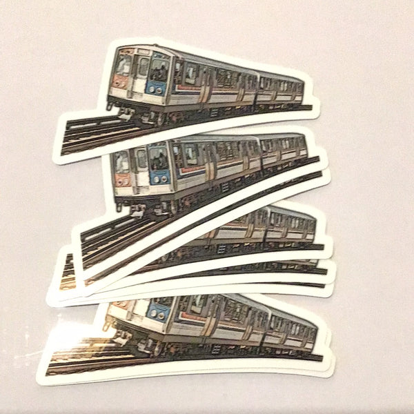 Chicago Train Enthusiast - CTA Rail System Adhesive Sticker Memorabilia