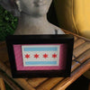 Urban Chic Chicago Flag – Modern Framed Cityscape Decor